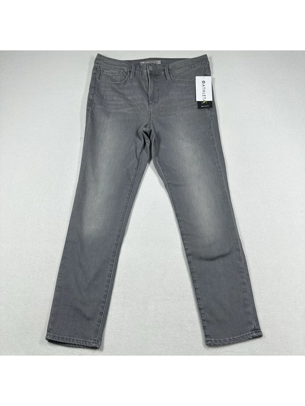 Athleta Sculptek Skinny Jean Quartz Wash, Grey Wash Size 14 Petite NWT